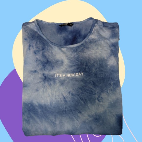 Plus "It's a new day" Shien Tshirt Dress - Picture 2 of 2